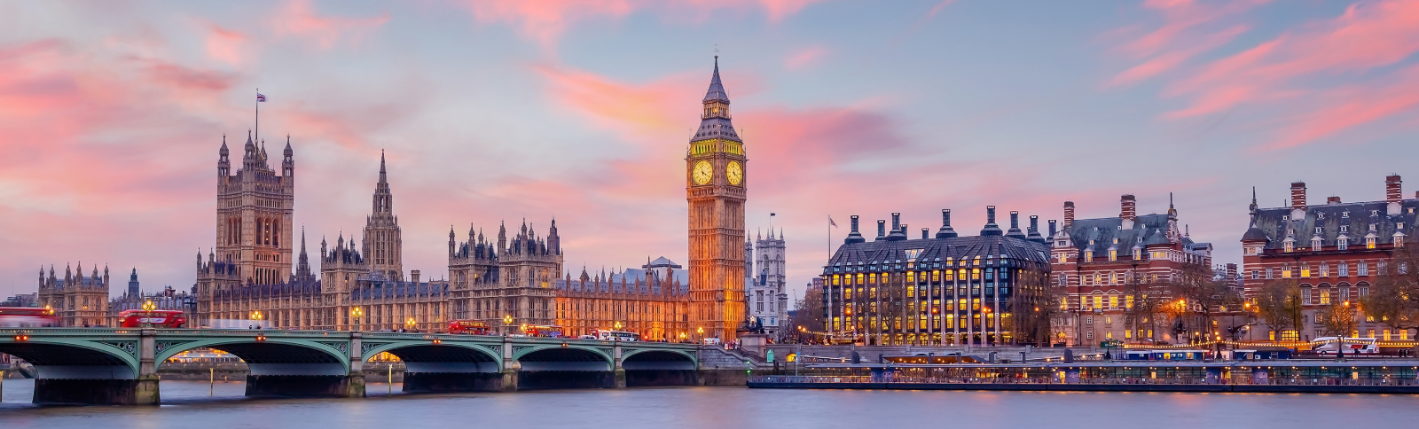 The Houses of Parliament at sunset