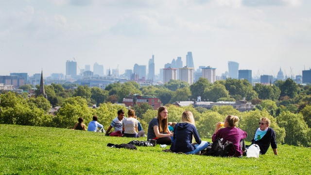 People sitting in a park