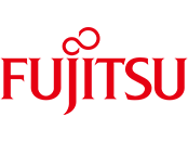 Fujitsu logo on a white background