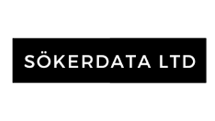 SokerData logo on a black background