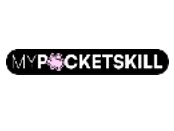 Logo with "MYPOCKETSKILL" in bold, with a gear icon replacing the "O", on a black background.