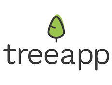 'Tree App' written in black on white background with a small tree logo.