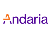 Andaria logo on white background.