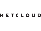 Metcloud logo on white background.