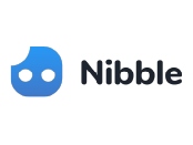 Nibble logo on white background.