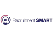 Recruitment smart logo on white background.