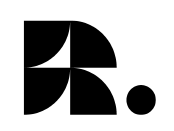 Round logo on white background.