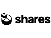 Shares logo on white background.