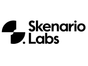 Skenario Labs logo on white background.