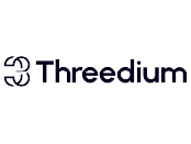 Threedium logo on white background.