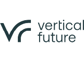 Vertical Future logo on white background.
