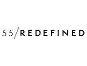 55 Redefined logo on white background.