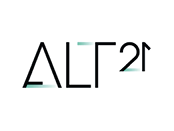 Alt 21 logo on white background.