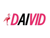 Daivid logo on white background. 