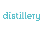 Distillery logo on white background. 