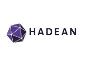Hadean logo on white background. 