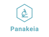 Panakeia logo on white background. 