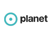 Planet logo on white background.