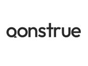 Qonstrue logo on white background.