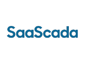 SaaScada logo on white background.
