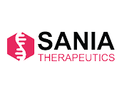 Sania Therapeutics logo on white background. 