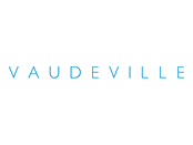 Vaudeville logo on white background.