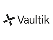 Vaultik logo on white background.