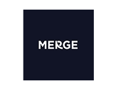 Merge logo on a black background.