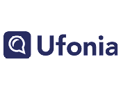 Ufonia logo on a white background.