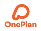 Oneplan logo on white background